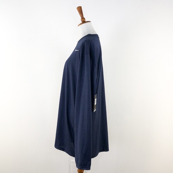 Nike Dark Blue Long Sleeve Tee, 2XL-T - Picture 2 of 6